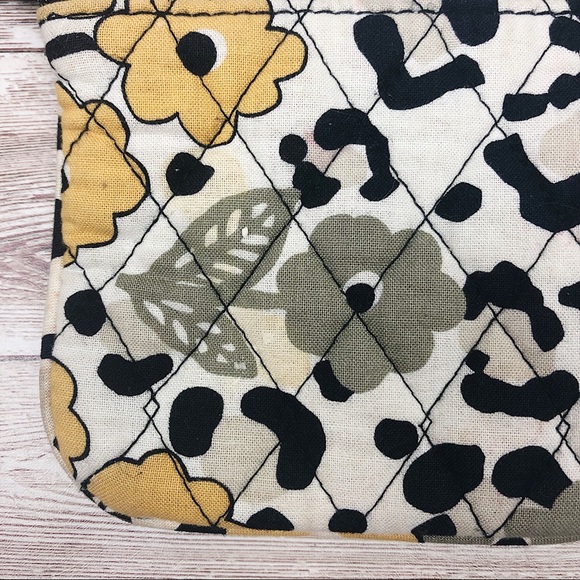 Vera Bradley Yellow Floral Leopard Print Wallet - Picture 4 of 5